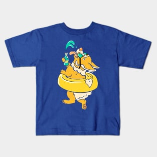 Corgi floaty Kids T-Shirt